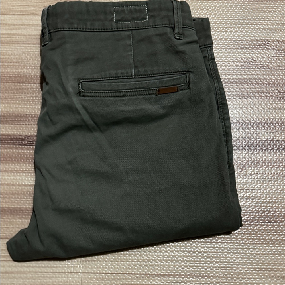 Zara Man Basic Collection Mens Chino Pants olive green - Size 32